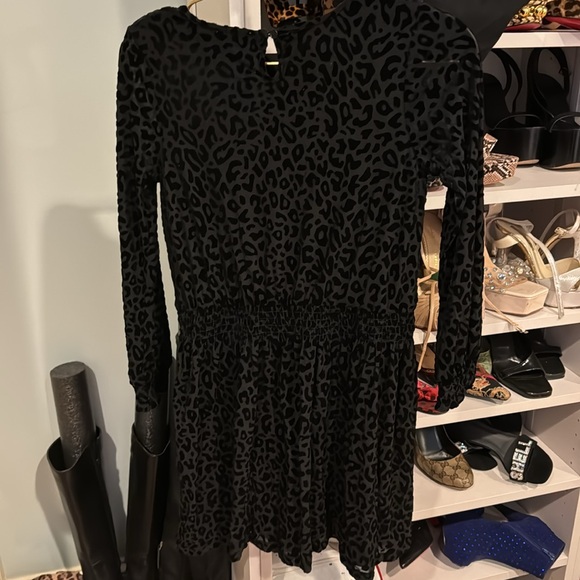Ella Moss black on black velvet leopard print dress never worn - Picture 2 of 2